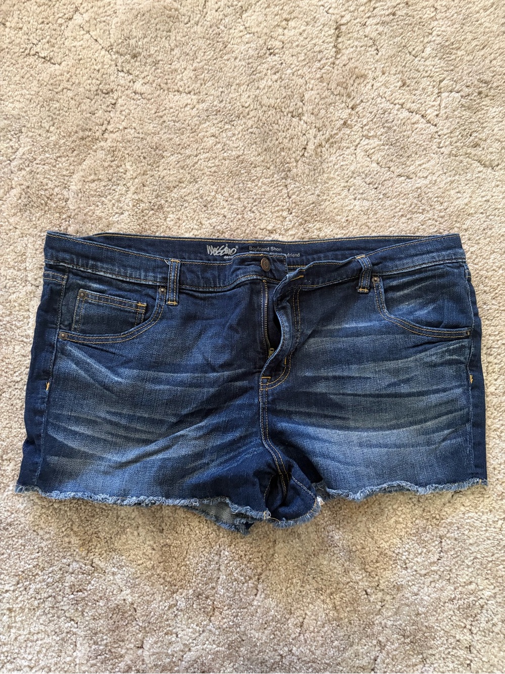 Mossimo Supply Co. Dark Blue Denim Cutoff Shorts
